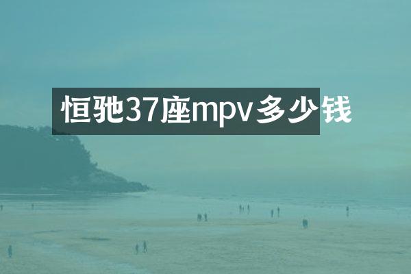恒驰37座mpv多少钱