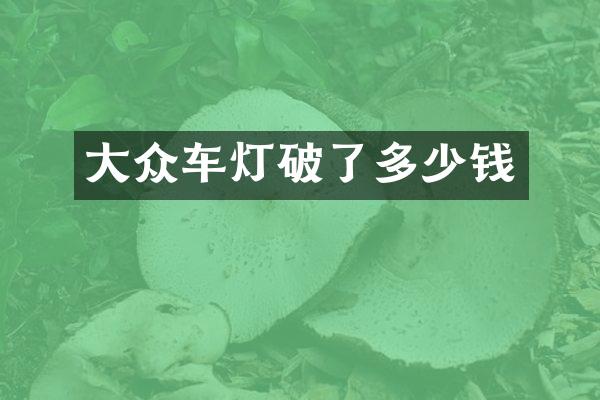 大众车灯破了多少钱