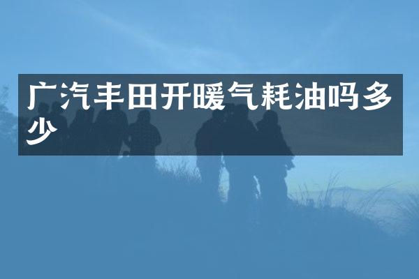 广汽丰田开暖气耗油吗多少