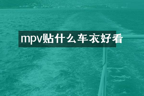 mpv贴什么车衣好看