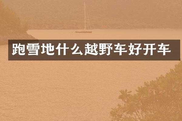 跑雪地什么越野车好开车