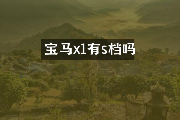 宝马x1有s档吗