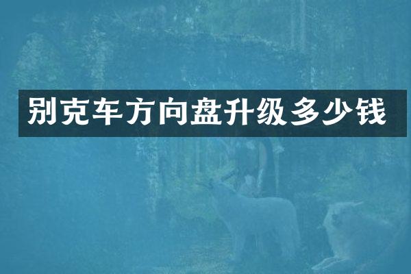 别克车方向盘升级多少钱