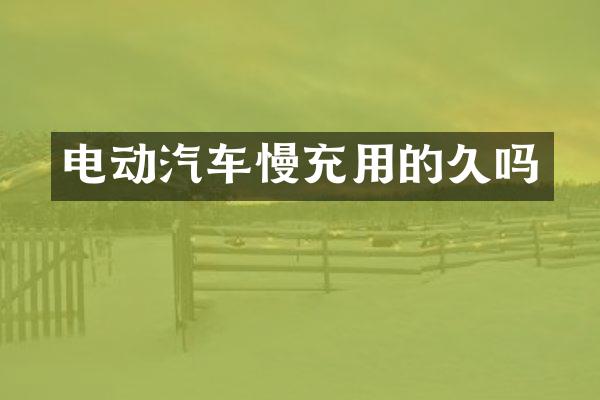 电动汽车慢充用的久吗