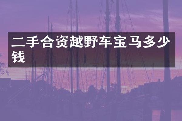 二手合资越野车宝马多少钱