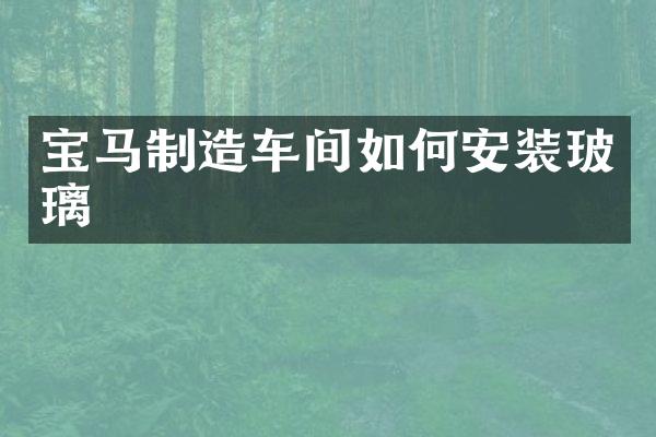 宝马制造车间如何安装玻璃