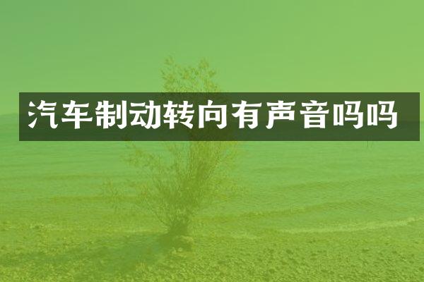 汽车制动转向有声音吗吗