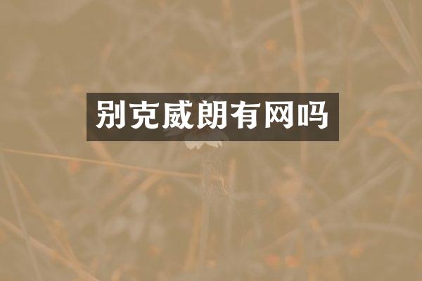 别克威朗有网吗