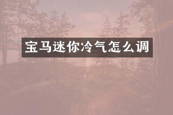 宝马迷你冷气怎么调