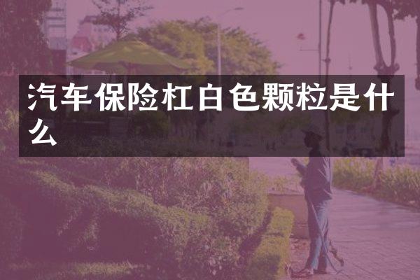 汽车保险杠白色颗粒是什么