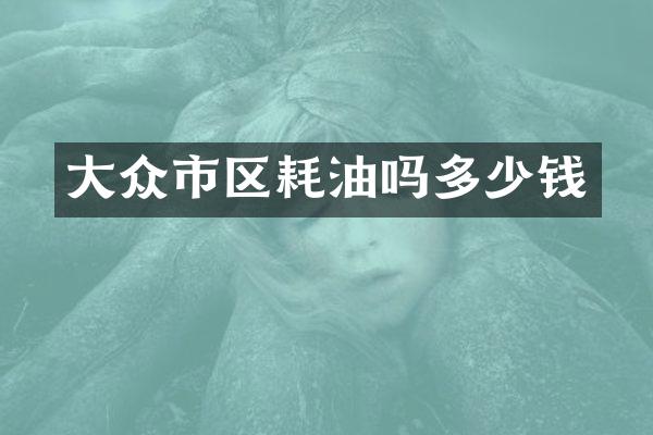 大众市区耗油吗多少钱