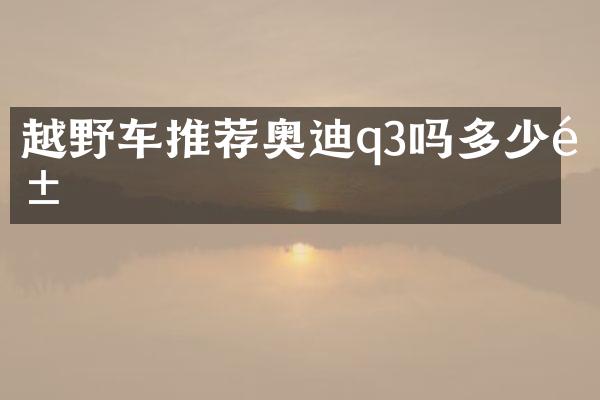 越野车推荐奥迪q3吗多少钱