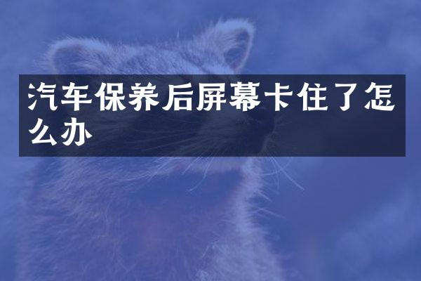 汽车保养后屏幕卡住了怎么办