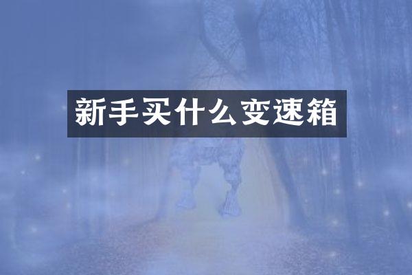 新手买什么变速箱