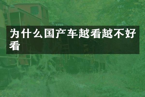 为什么国产车越看越不好看