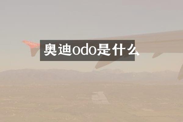 奥迪odo是什么
