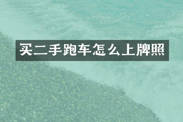 买二手跑车怎么上牌照