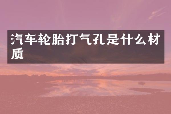 汽车轮胎打气孔是什么材质