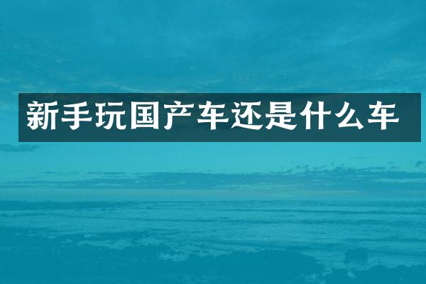 新手玩国产车还是什么车