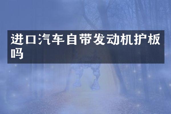 进口汽车自带发动机护板吗