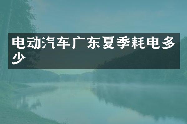 电动汽车广东夏季耗电多少