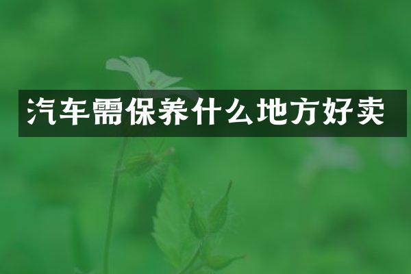 汽车需保养什么地方好卖