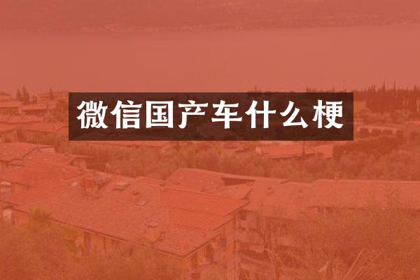 微信国产车什么梗