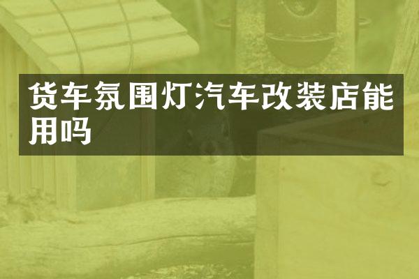 货车氛围灯汽车改装店能用吗