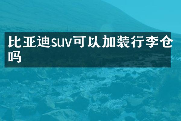 比亚迪suv可以加装行李仓吗