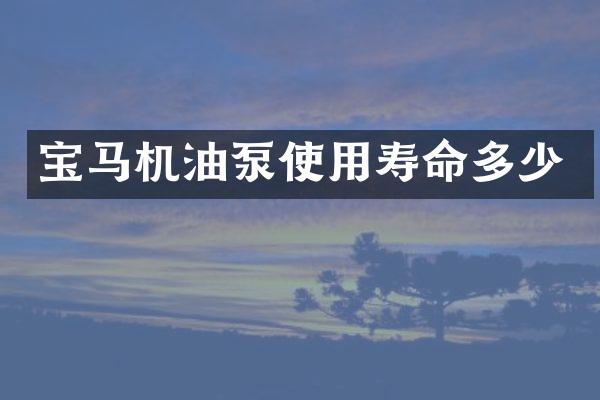 宝马机油泵使用寿命多少