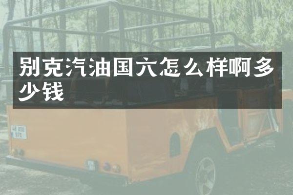 别克汽油国六怎么样啊多少钱