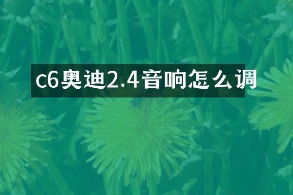 c6奥迪2.4音响怎么调