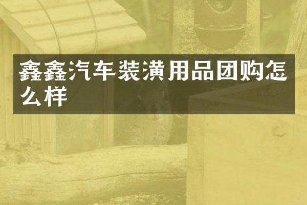 鑫鑫汽车装潢用品团购怎么样