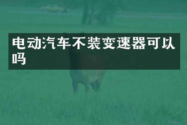 电动汽车不装变速器可以吗