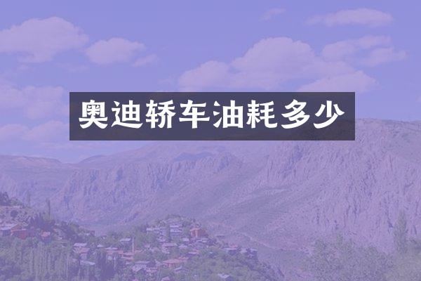 奥迪轿车油耗多少