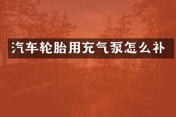 汽车轮胎用充气泵怎么补