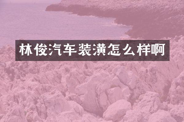 林俊汽车装潢怎么样啊