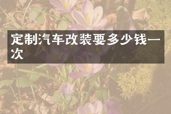 定制汽车改装要多少钱一次