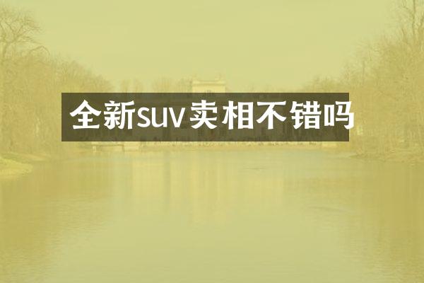全新suv卖相不错吗