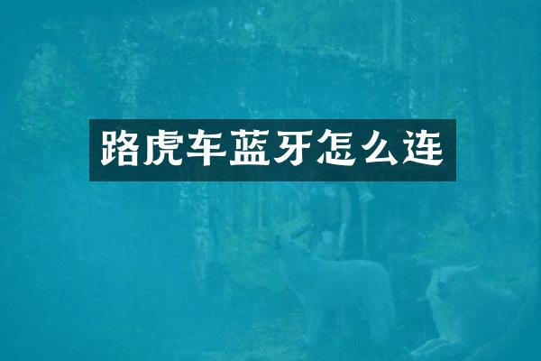 路虎车蓝牙怎么连