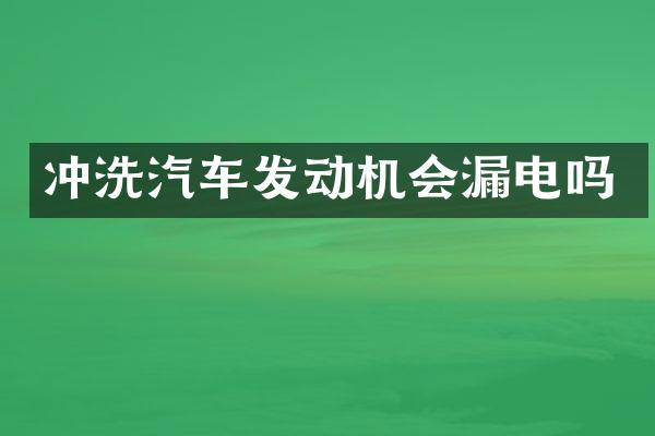 冲洗汽车发动机会漏电吗