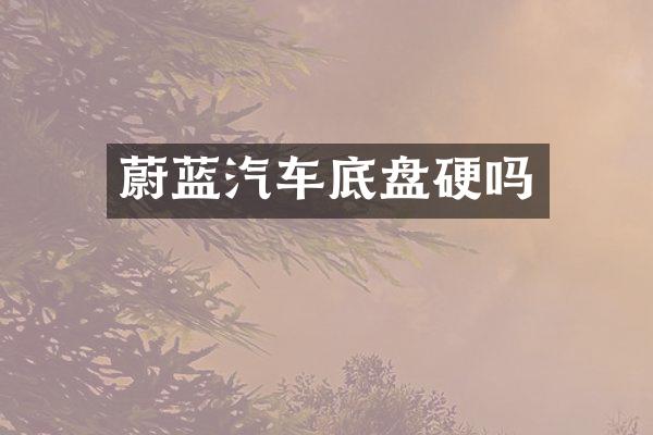 蔚蓝汽车底盘硬吗