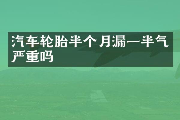 汽车轮胎半个月漏一半气严重吗
