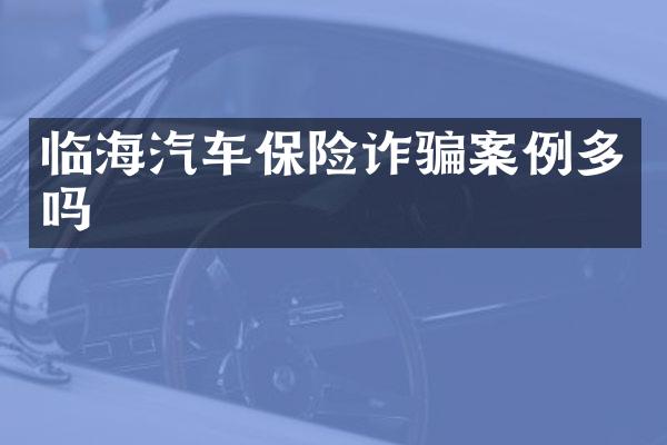 临海汽车保险诈骗案例多吗