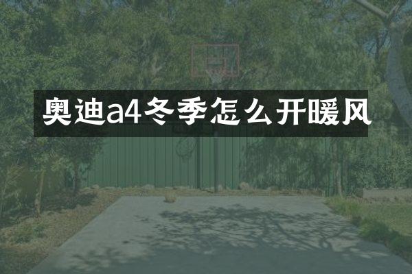 奥迪a4冬季怎么开暖风