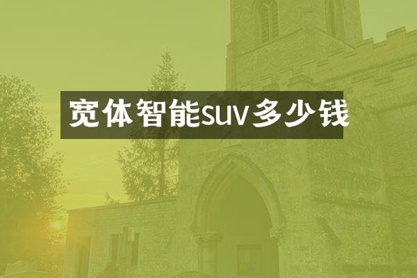 宽体智能suv多少钱