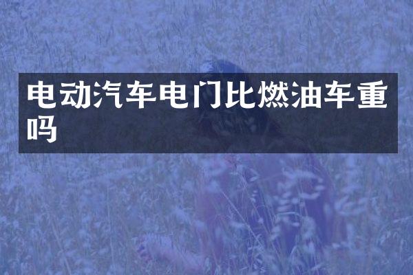 电动汽车电门比燃油车重吗