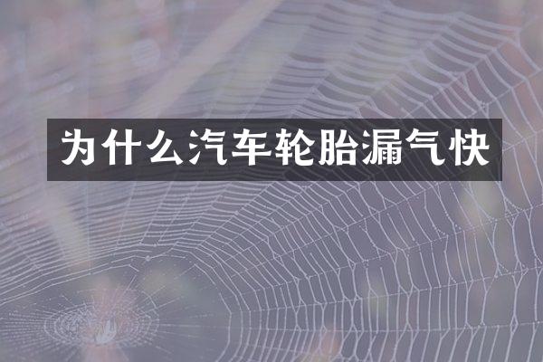为什么汽车轮胎漏气快