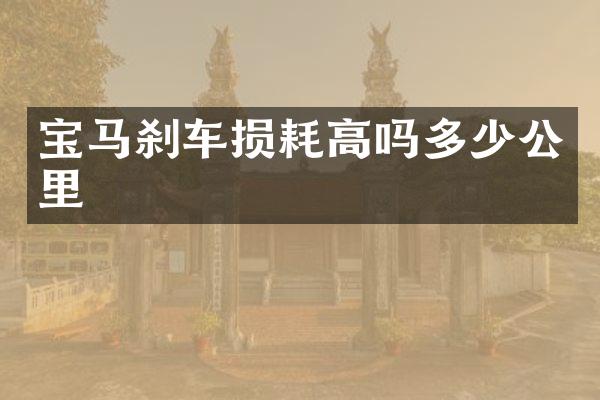 宝马刹车损耗高吗多少公里