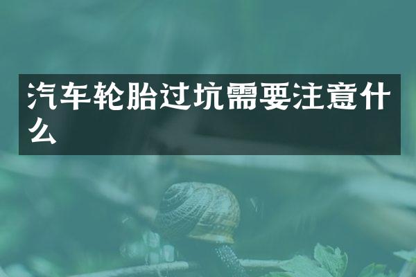 汽车轮胎过坑需要注意什么